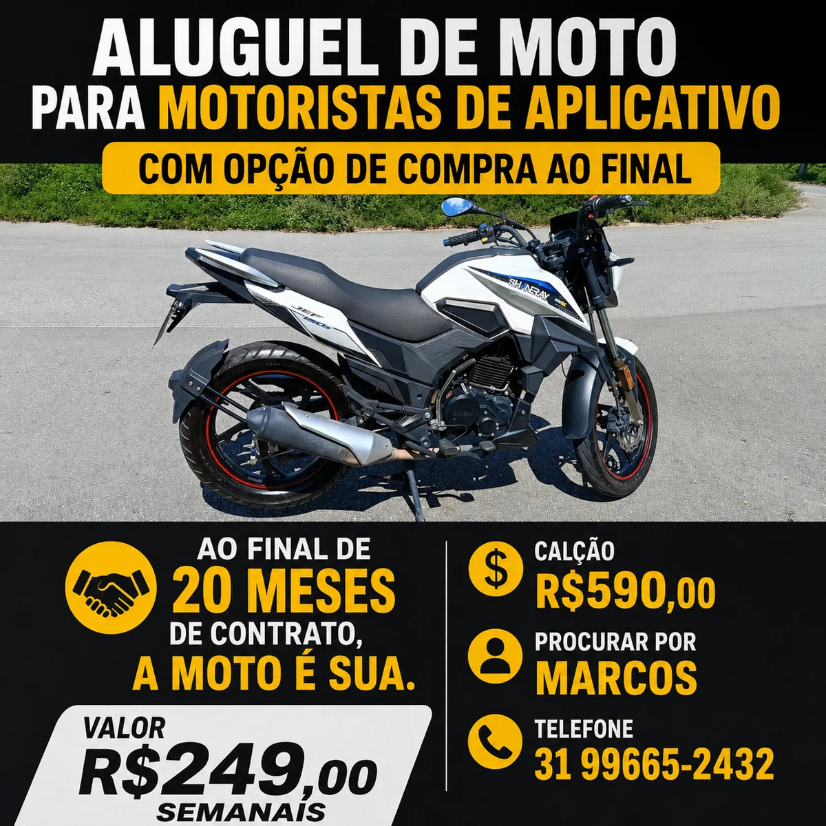 Shineray 150XY 2025 para alugar em Contagem - Foto 1