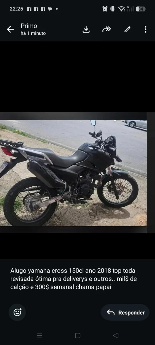 Yamaha CROSSER 2018 para alugar em Contagem - Foto 2