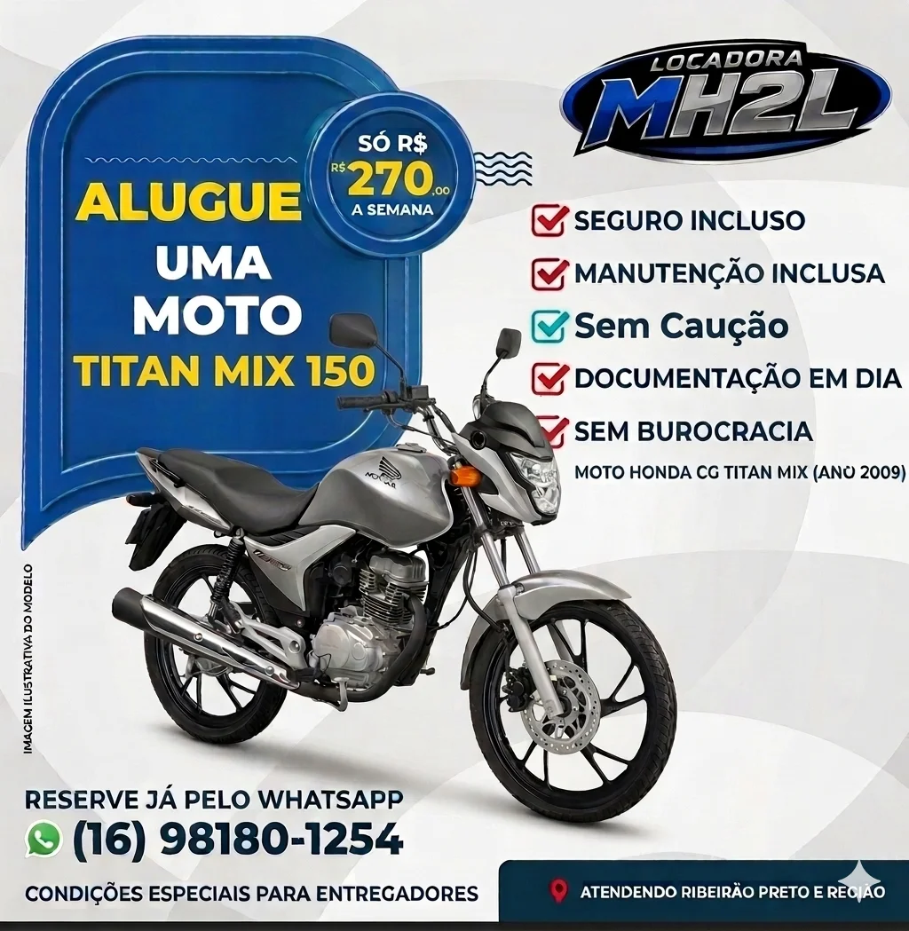 Honda MIX 150 2009 para alugar em Ribeirão Preto - Foto 1