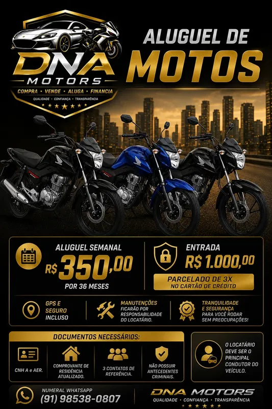 Honda START 160 2025 para alugar em Belém - Foto 6